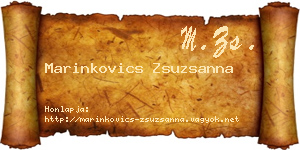 Marinkovics Zsuzsanna névjegykártya